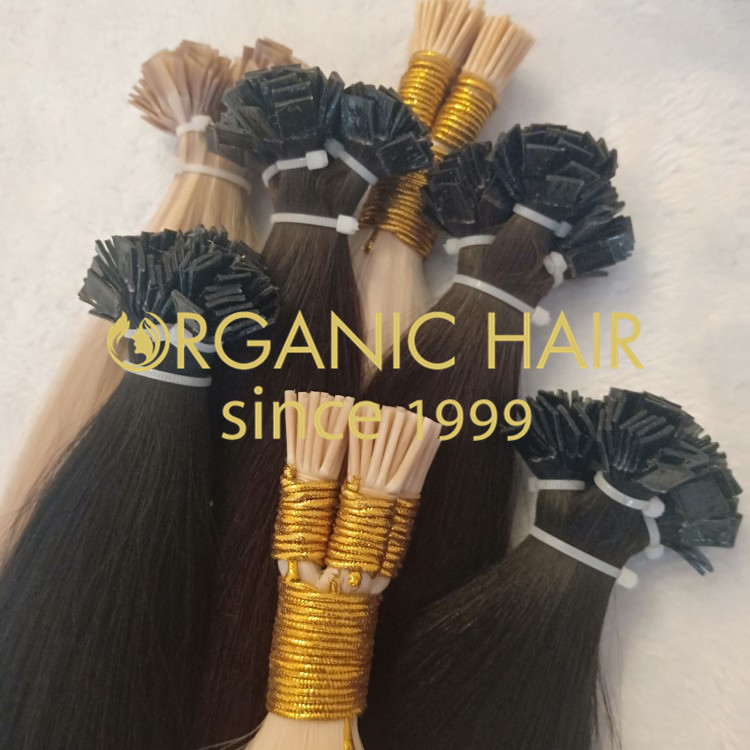 100% human remy hair：keratin bond,mixed color H125